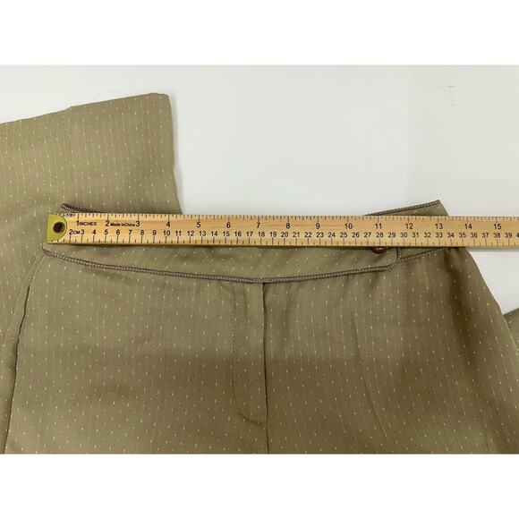 Sag Harbor Womens Blazer Pants Suit Set Size 4 Petite Tan Pink Button Up - Picture 14 of 16